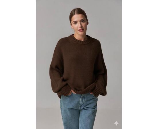 Свитер женский LR816 brown р.one size "Lora" недорого оптом от прямого поставщика Фотография Свитер женский LR816 brown р.one size "Lora" недорого оптом от прямого поставщика