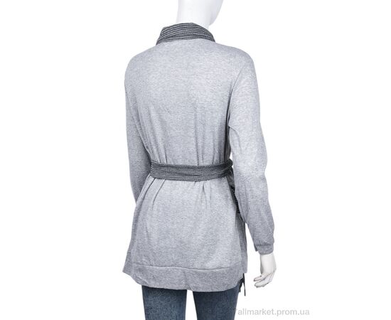 Кофта жіноча Весна/осінь B041-4 l.grey (10519) (5 шт. р.сіткаL-2XL) "Obuvok" недорого оптом від прямого постачальника, зображення 2