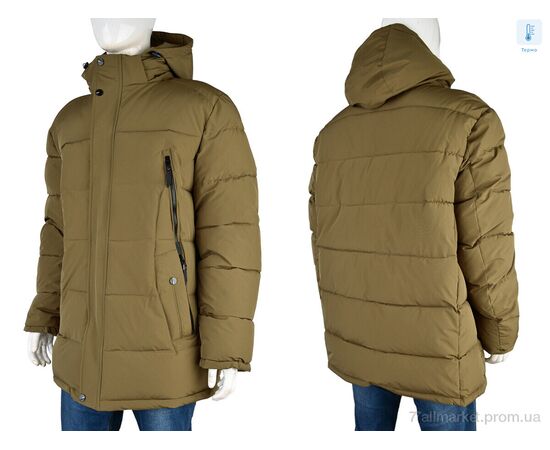 Куртка чоловіча Зима A3 brown (5 шт. р.сітка60-68) "Jackets" недорого оптом від прямого постачальника, зображення 3