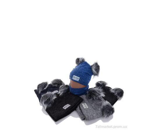 Шапка дитяча Зима KA485 комплект mix (5 шт. р.сітка48-50) "Red Hat" недорого оптом від прямого постачальника, зображення 2