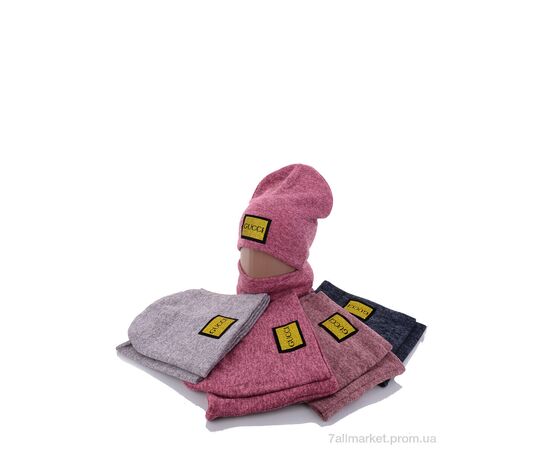 Жіноча шапка Зима KA373 комплект mix (5 шт. р.сітка48-52) "Red Hat" недорого оптом від прямого постачальника, зображення 2