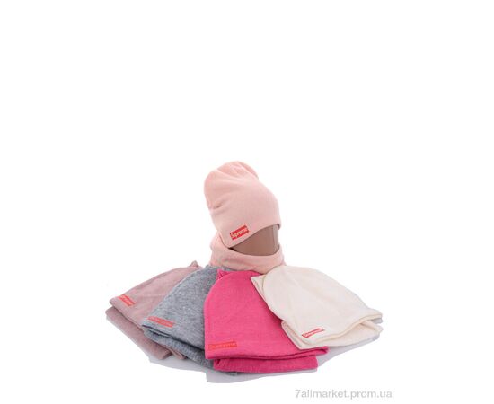 Жіноча шапка Зима KA454 комплект mix (5 шт. р.сітка48-50) "Red Hat" недорого оптом від прямого постачальника, зображення 2