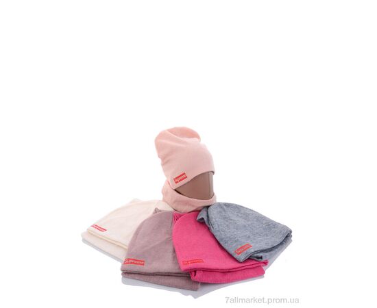 Жіноча шапка Зима KA347 комплект mix фліс (5 шт. р.сітка50-54) "Red Hat" недорого оптом від прямого постачальника, зображення 2