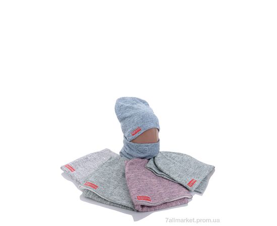 Жіноча шапка Зима KA455 комплект mix фліс (5 шт. р.сітка50-52) "Red Hat" недорого оптом від прямого постачальника, зображення 2