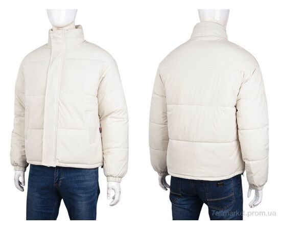 Куртка чоловіча Зима A2022-7 beige (09278) (5 шт. р.сіткаL-4XL) "Obuvok" недорого оптом від прямого постачальника, зображення 3
