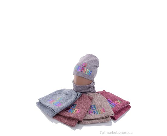 Жіноча шапка Зима KA450 комплект mix фліс (5 шт. р.сітка50-52) "Red Hat" недорого оптом від прямого постачальника, зображення 2