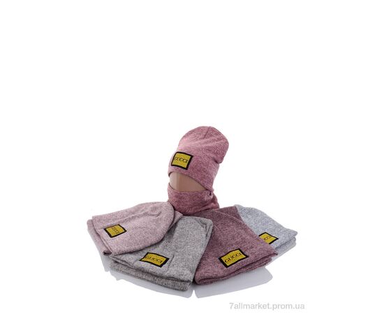 Жіноча шапка Зима KA461 комплект mix фліс (5 шт. р.сітка50-52) "Red Hat" недорого оптом від прямого постачальника, зображення 2