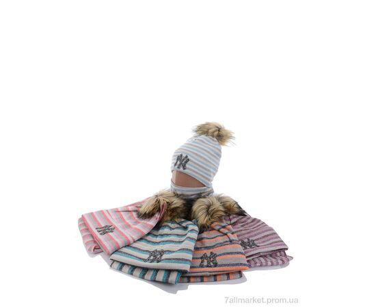 Жіноча шапка Зима KA471 комплект mix фліс (5 шт. р.сітка50-52) "Red Hat" недорого оптом від прямого постачальника, зображення 2