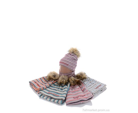 Жіноча шапка Зима KA320 комплект mix фліс (5 шт. р.сітка50-52) "Red Hat" недорого оптом від прямого постачальника, зображення 2