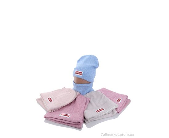 Жіноча шапка Зима KA304 комплект mix фліс (5 шт. р.сітка48-50) "Red Hat" недорого оптом від прямого постачальника, зображення 2