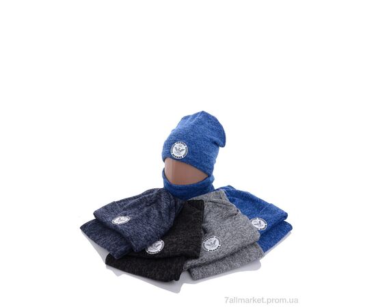 Фотография Шапка детская Зима KA2013 mix травка (5 шт. р.сетка 48-52) "Red Hat" недорого оптом от прямого поставщика, изображение 2