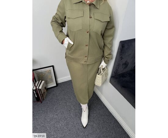 Костюм жіночий джинсовий великі розміри р.48-50;52-54;56-58;60-62 (4кол.) "ANGEL" купити недорого від прямого постачальника, зображення 5