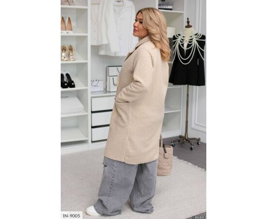 Пальто барашек без підкладу р.46-48;50-52;54-56;58-60;62-64 (5кол.) "ANGEL" купити недорого від прямого постачальника, зображення 5