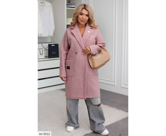 Пальто барашек без підкладу р.46-48;50-52;54-56;58-60;62-64 (5кол.) "ANGEL" купити недорого від прямого постачальника, зображення 11