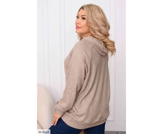 Однотонна толстовка з нашивками на манжеті р.46-48;50-52;54-56;58-60 "ANGEL" купити недорого від прямого постачальника, зображення 2