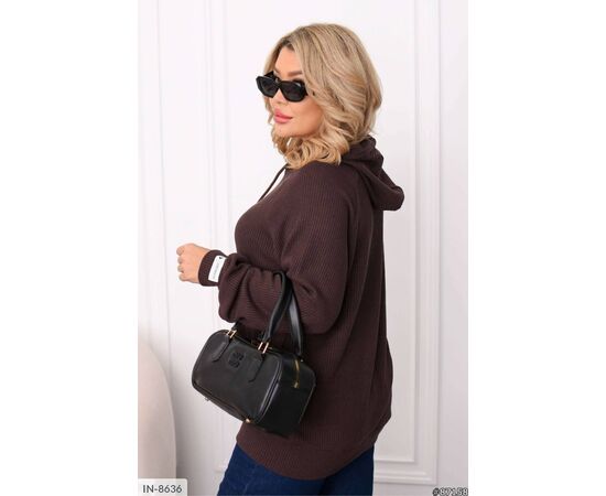 Однотонна толстовка з нашивками на манжеті р.46-48;50-52;54-56;58-60 "ANGEL" купити недорого від прямого постачальника, зображення 4