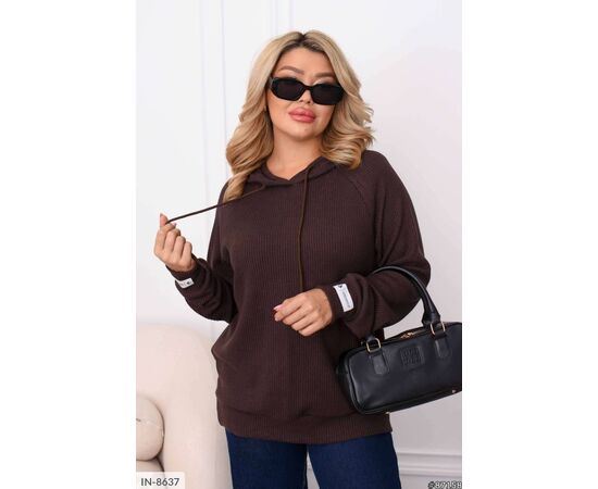 Однотонна толстовка з нашивками на манжеті р.46-48;50-52;54-56;58-60 "ANGEL" купити недорого від прямого постачальника, зображення 5