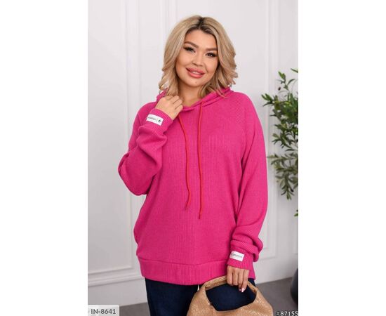 Однотонна толстовка з нашивками на манжеті р.46-48;50-52;54-56;58-60 "ANGEL" купити недорого від прямого постачальника, зображення 8