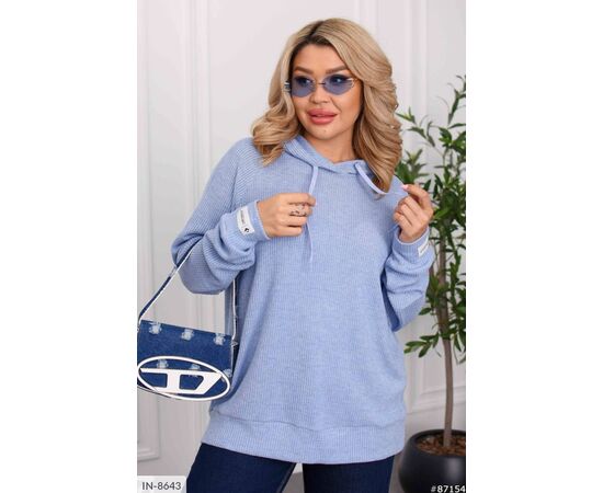 Однотонна толстовка з нашивками на манжеті р.46-48;50-52;54-56;58-60 "ANGEL" купити недорого від прямого постачальника, зображення 10