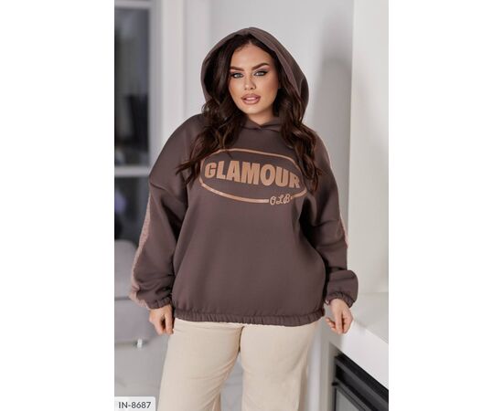 Толстовка жіноча великого розміру р.50-52;54-56;58-60 (5кол.) "ANGEL" купити недорого від прямого постачальника, зображення 7