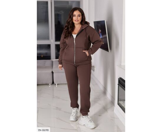 Костюм на флісі жіночий великого розміру р.50-52;54-56;58-60 (4кол.) "ANGEL" купити недорого від прямого постачальника, зображення 4