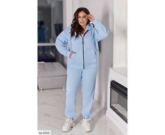 Костюм на флісі жіночий великого розміру р.50-52;54-56;58-60 (4кол.) "ANGEL" купити недорого від прямого постачальника, зображення 6