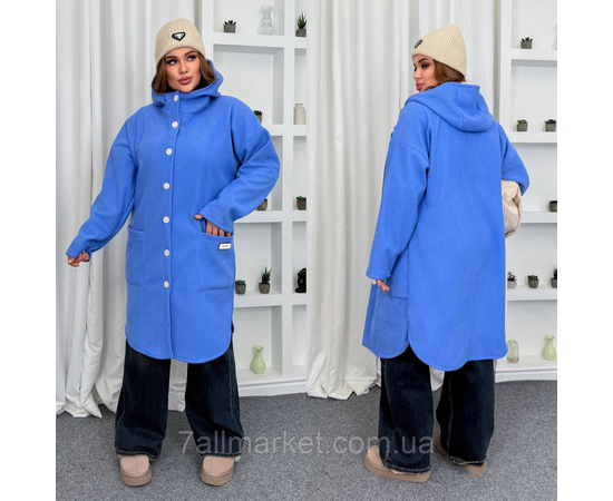 Кардиган-пальто жіночий вельчає на хутрі 46-60 "LADA" недорого від прямого постачальника, зображення 3