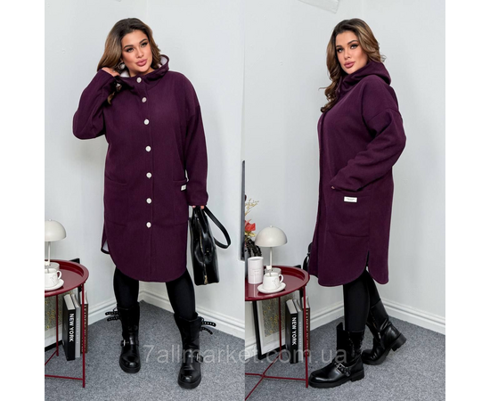 Кардиган-пальто жіночий вельчає на хутрі 46-60 "LADA" недорого від прямого постачальника, зображення 2