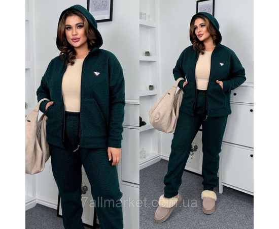 Костюм жіночий спортивний баранчик на флісі (46-60) "LADA" недорого від прямого постачальника, зображення 2