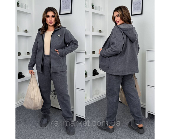 Костюм жіночий спортивний баранчик на флісі (46-60) "LADA" недорого від прямого постачальника, зображення 2