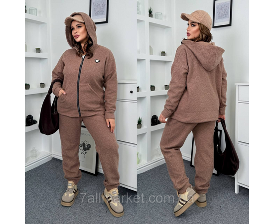 Костюм жіночий спортивний баранчик на флісі (46-60) "LADA" недорого від прямого постачальника, зображення 3