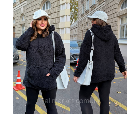 Батник-худі жіноче хутро Тедді р-ри 46-60 "LADA" купити недорого від прямого постачальника, зображення 2