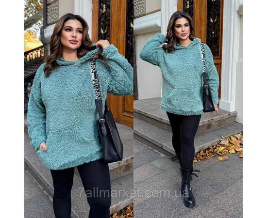 Батник-худі жіноче хутро Тедді р-ри 46-60 "LADA" купити недорого від прямого постачальника, зображення 4