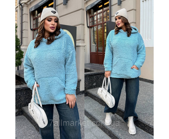Батник-худі жіноче хутро Тедді р-ри 46-60 "LADA" купити недорого від прямого постачальника, зображення 2