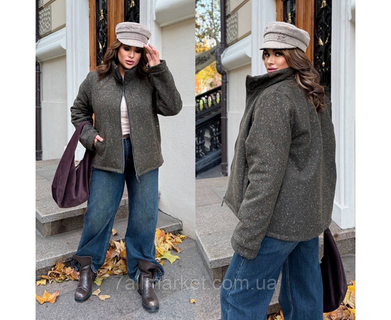 Куртка жіноча кашемірова на синтепоні р-ри 46-60 "LADA" купити недорого від прямого постачальника, зображення 3