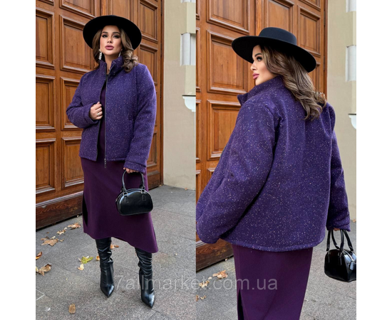 Куртка жіноча кашемірова на синтепоні р-ри 46-60 "LADA" купити недорого від прямого постачальника, зображення 3