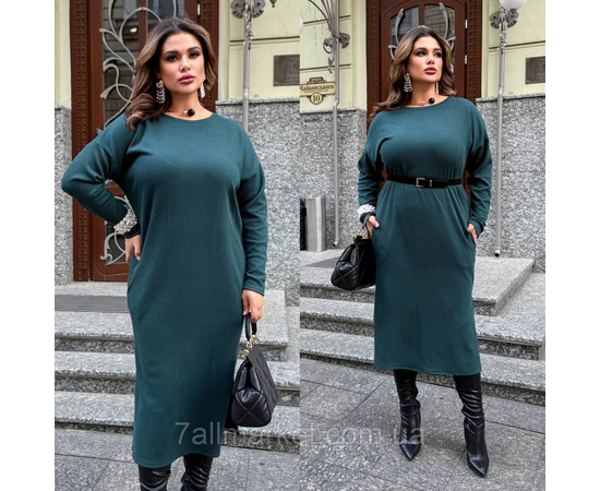 Плаття жіноче ангора рубчик р-ри 46-60 "LADA" купити недорого від прямого постачальника, зображення 2