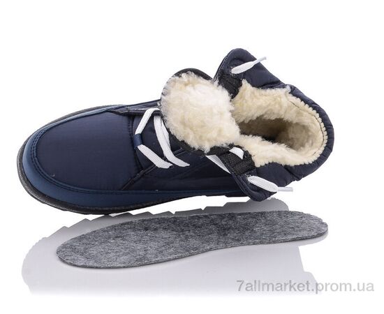 Черевики жіночі стильні Зима 117 N синій ч/п (8 пар р.37-41) "Selena" недорого оптом від прямого постачальника, зображення 4