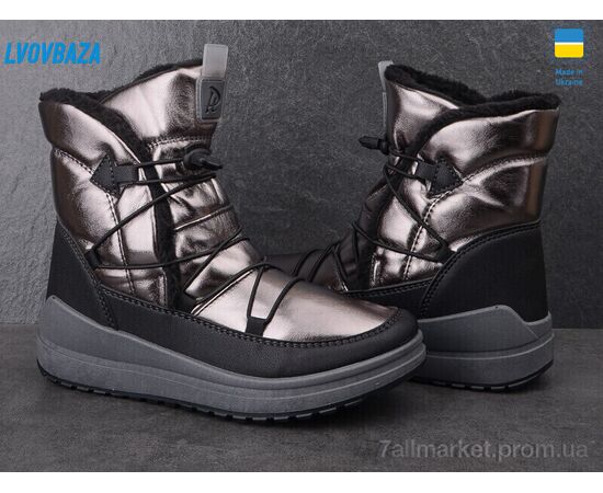 Черевики жіночі стильні Зима Paolla 461-6613 gold (8 пар р.37-42) "Lvovbaza" недорого оптом від прямого постачальника, зображення 2