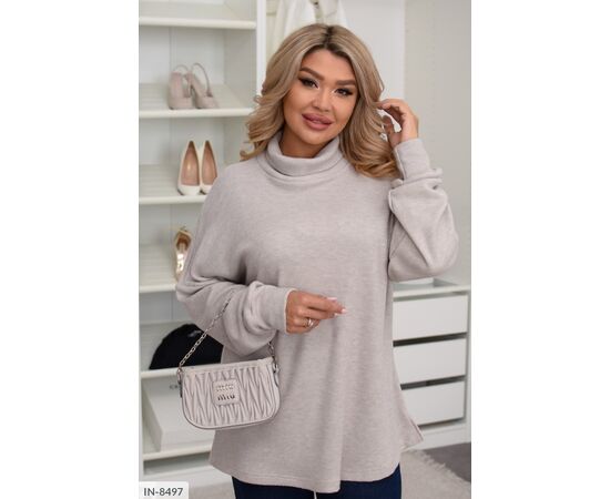 Фотография Мягкий и уютный свитер с высоким горлом станет вашим любимым выбором для прохладного времени года р.48-50;52-54;56-58;60-62 (4цв) "BELUZA" купить недорого от прямого поставщика, изображение 8