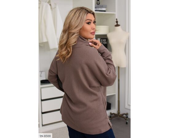 Фотография Мягкий и уютный свитер с высоким горлом станет вашим любимым выбором для прохладного времени года р.48-50;52-54;56-58;60-62 (4цв) "BELUZA" купить недорого от прямого поставщика, изображение 5