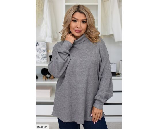 Фотография Мягкий и уютный свитер с высоким горлом станет вашим любимым выбором для прохладного времени года р.48-50;52-54;56-58;60-62 (4цв) "BELUZA" купить недорого от прямого поставщика, изображение 4