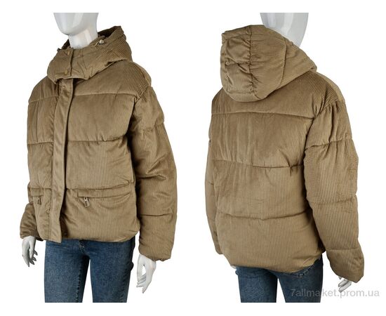 Куртка жіноча Зима 6706 (12059) d.beige (4 шт. р.сітка42-48) "Obuvok" недорого оптом від прямого постачальника, зображення 3