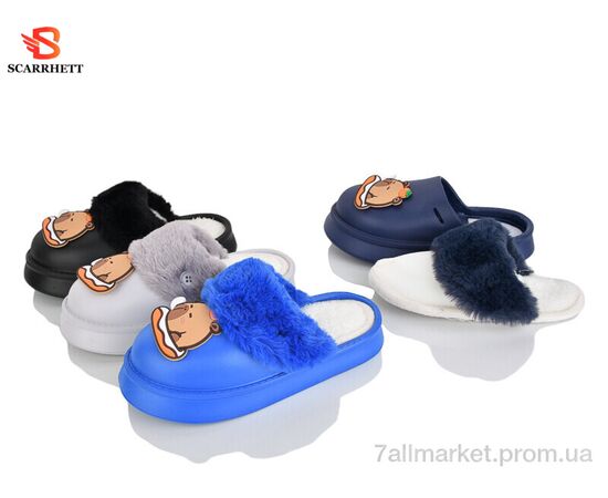 Тапки дитячі домашні Зима K1766 mix (12 пар р.30-35) "SCARRHETT" недорого оптом від прямого постачальника, зображення 2
