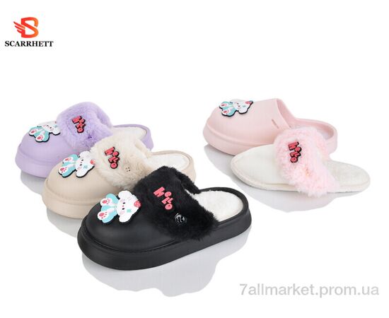 Тапки дитячі домашні Зима K1767 mix (12 пар р.30-35) "SCARRHETT" недорого оптом від прямого постачальника, зображення 2