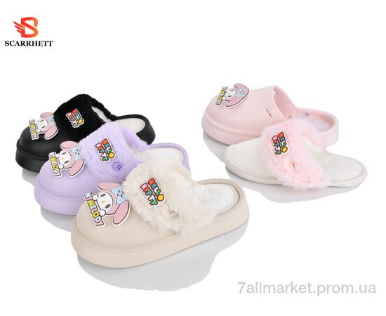 Тапки дитячі домашні Зима K1768 mix (12 пар р.30-35) "SCARRHETT" недорого оптом від прямого постачальника, зображення 2