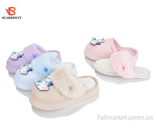 Тапки дитячі домашні Зима K1769 mix (12 пар р.30-35) "SCARRHETT" недорого оптом від прямого постачальника, зображення 2