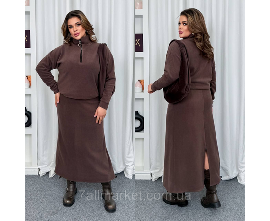 Фотография Костюм 2-ка женский  стильный флисовый размеры: 46-60 "LADA" недорого от прямого поставщика, изображение 2