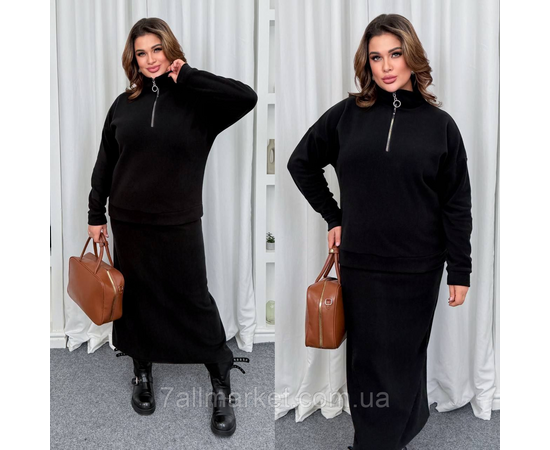 Фотография Костюм 2-ка женский  стильный флисовый размеры: 46-60 "LADA" недорого от прямого поставщика, изображение 3