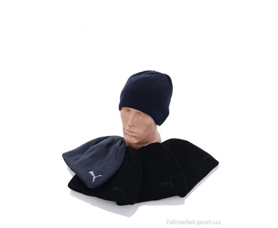 Шапка чоловіча Зима KA143 mix флис (5 шт. р.сітка52-58) "Red Hat" недорого оптом від прямого постачальника, зображення 2